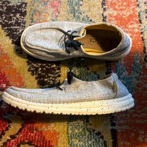 Hey dudes Wendy chambray white and blue shoes women’s size 8